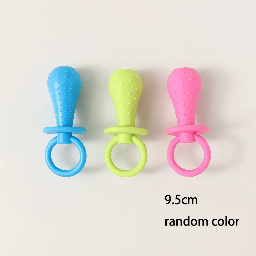 Bone Shape Soft Rubber Pet Chew Toy Bite Resistant Teeth Grinding