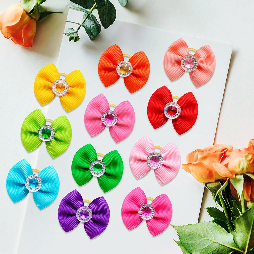 Dog Grooming Hair Bows Dog Bows Mix Colours Small