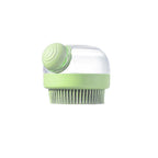 Soft Silicone Pet Bath Brush with Shampoo Dispenser Gentle Massage