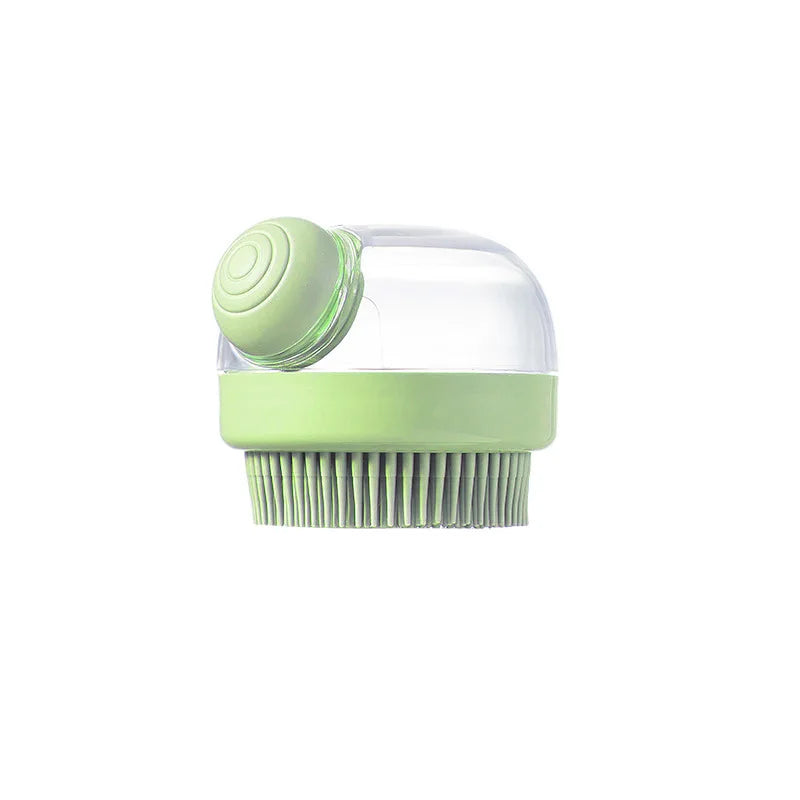 Soft Silicone Pet Bath Brush with Shampoo Dispenser Gentle Massage