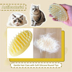 Soft Gentle Silicone Bristles Dog Cat Massage Brush Combs Cleaner