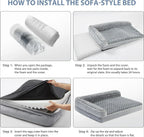 Orthopedic Dog Bed for Large Dogs – Waterproof Sofa-Style Bed with