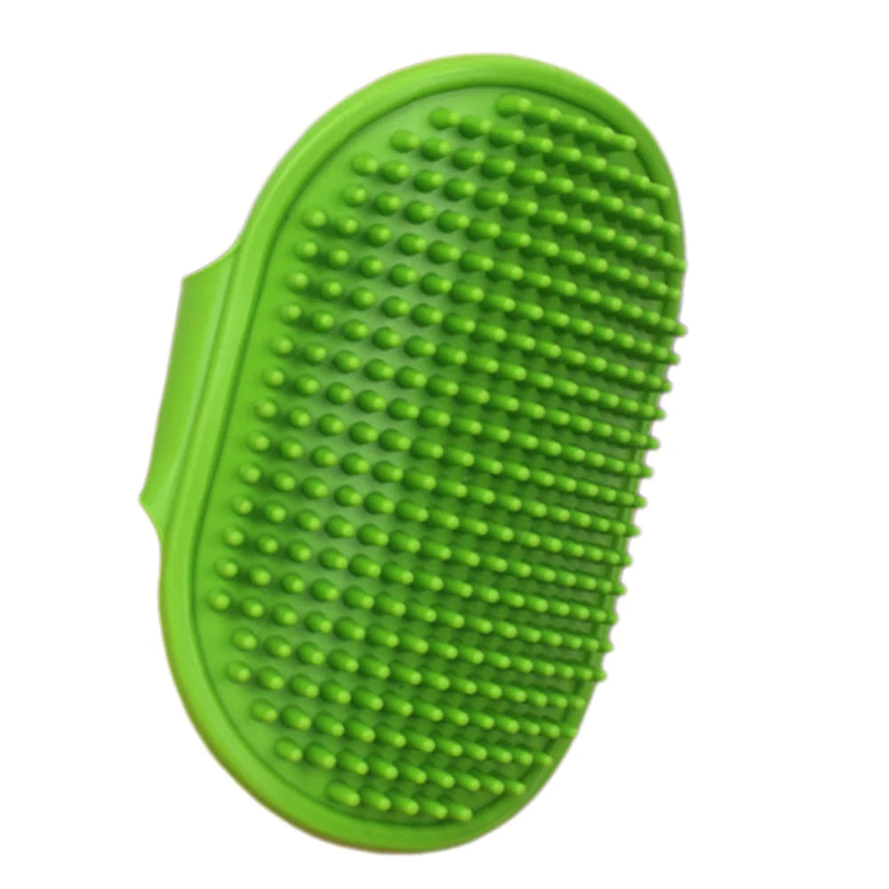Pet Grooming Brush for Bath Massage, Silicone Bristle Deshedding