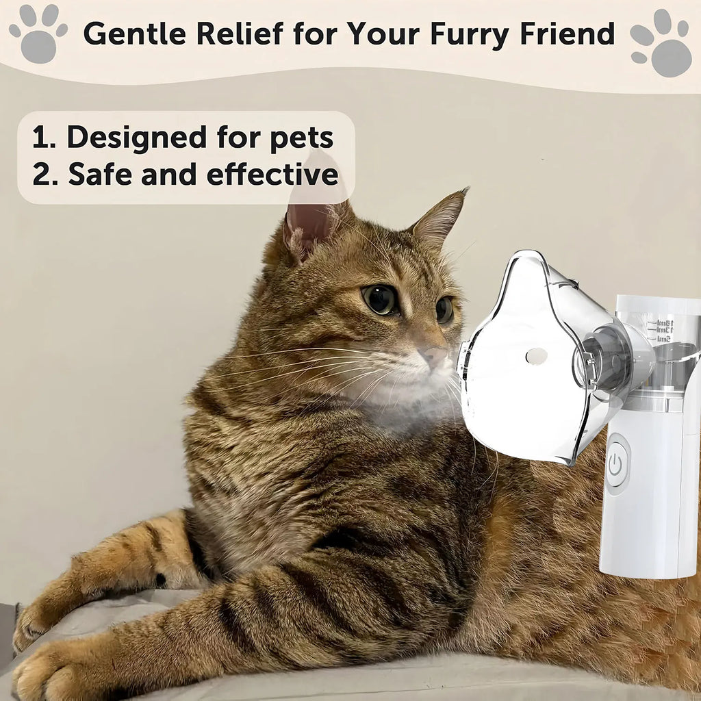 Home Use Pet Nebulizer for Cats & Dogs - Easy-to-Use Electronic Animal Nebulizer for Respiratory Relief & Pet Health