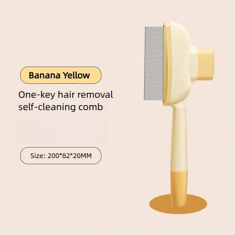 Self Cleaning Dog Brush One Button Release Pet Hair Remover Comb