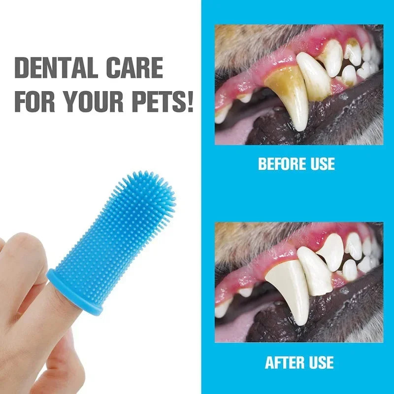 Super Soft Pet Finger Toothbrush for Dog and Cat Teeth Cleaning