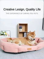 Dog Bed Orthopedic Plush Calming Sofa Pet Bed Donut Nest Soft