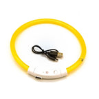 USB Rechargeable Fiber Optic Collar Pet Dog LED Light Collar