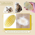 Soft Gentle Silicone Bristles Dog Cat Massage Brush Combs Cleaner