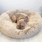 Round Pet Bed for Large Dog Bed Donut Long Plush Cat Bed for