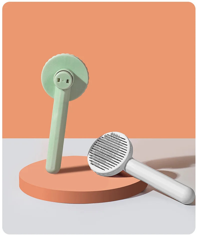 Pet Hair Removal Comb Cat Brush Self Cleaning Slicker Brush for