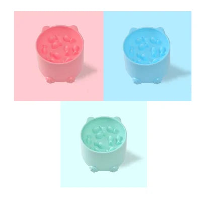 Small Cat and Dog Slow Feeding Anti-Choking Bowl with Neck