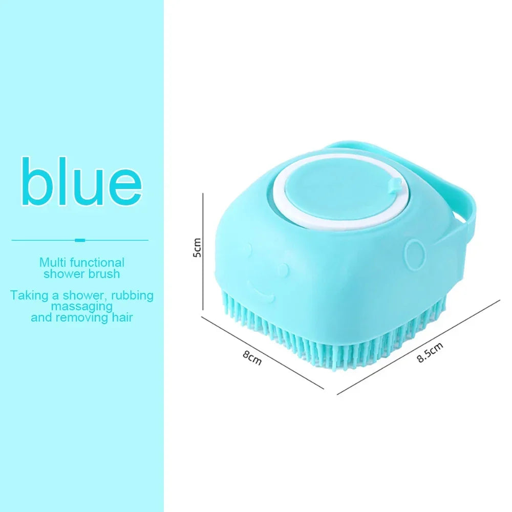 Pet Silicone Bath Foaming Massage Brush Bathroom Multifunctional