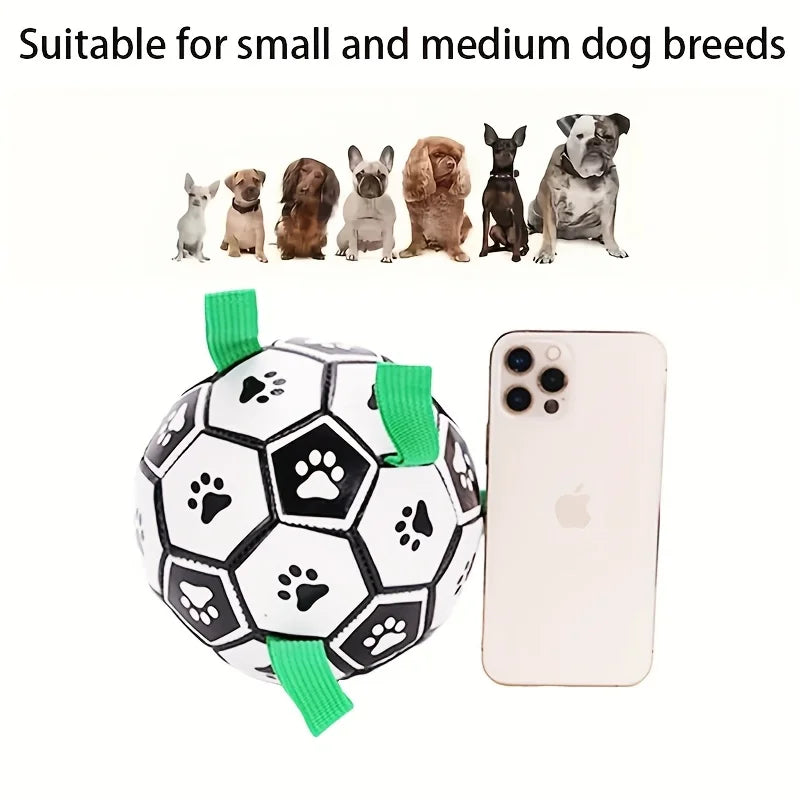 Interactive Dog Soccer Ball, Durable and Tear-Resistant Pet Soccer