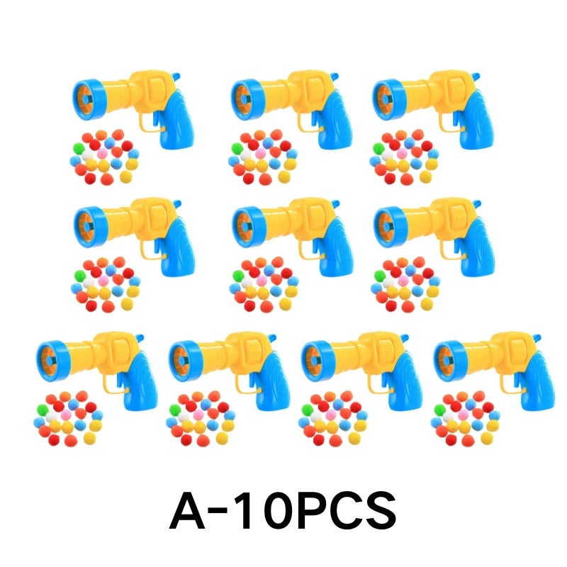 Cat Plush Ball Shooting Mini Pompoms Launcher Games