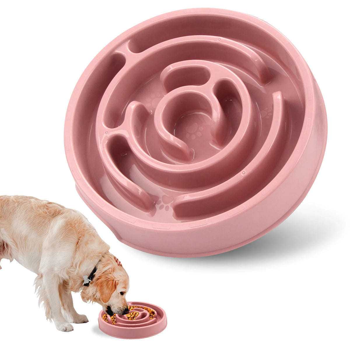 Pet Dog Slow Feeder Bowl Eco Dog Bowl Fun Non Slip Anti-Gulping
