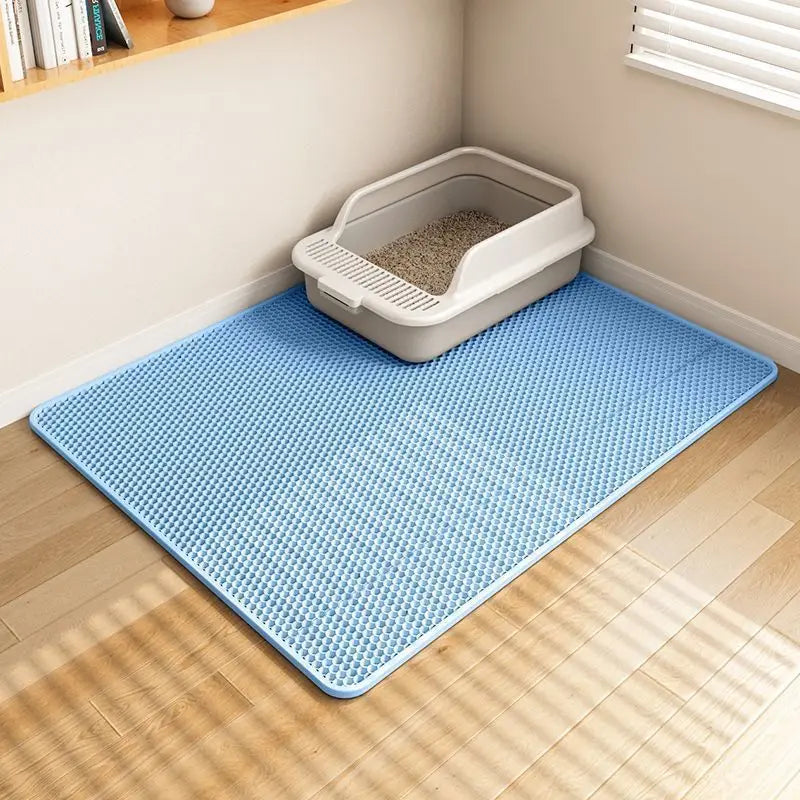 Double Layer Cat Litter Mat Honeycomb Cat Litter Trapping Mat Easy
