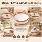 Cat Instinct Basket - Hand-Woven Cotton Rope Fun Bed, Equipped