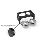 Booteely Elevated Dog Feeder Bowls Adjustable Raised Stand with