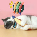 Cat Chew Plush Squeaky Toy Interactive Catnip Simulated Fish