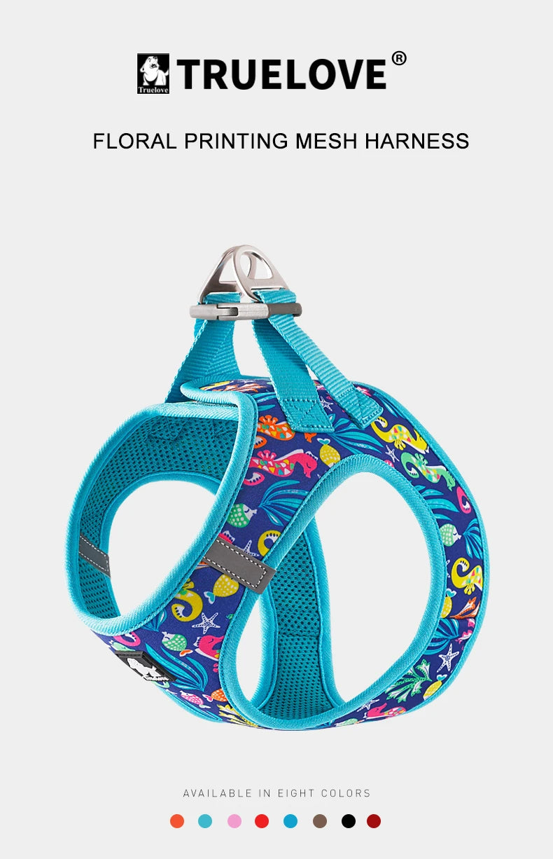Truelove Pet Harness Soft Air Mesh Adjustable Reflective Pet Vest