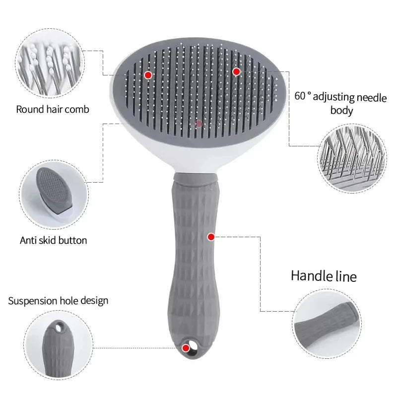 Self-Cleaning Grooming Brush