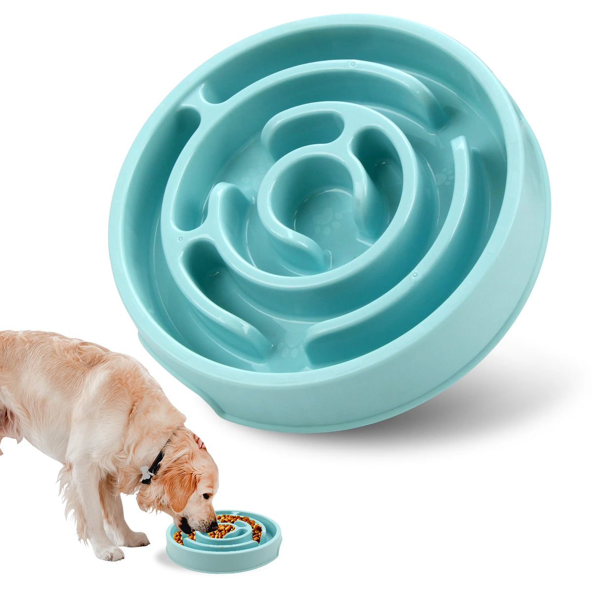 Pet Dog Slow Feeder Bowl Eco Dog Bowl Fun Non Slip Anti-Gulping